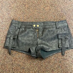 Edikted Leather Shorts